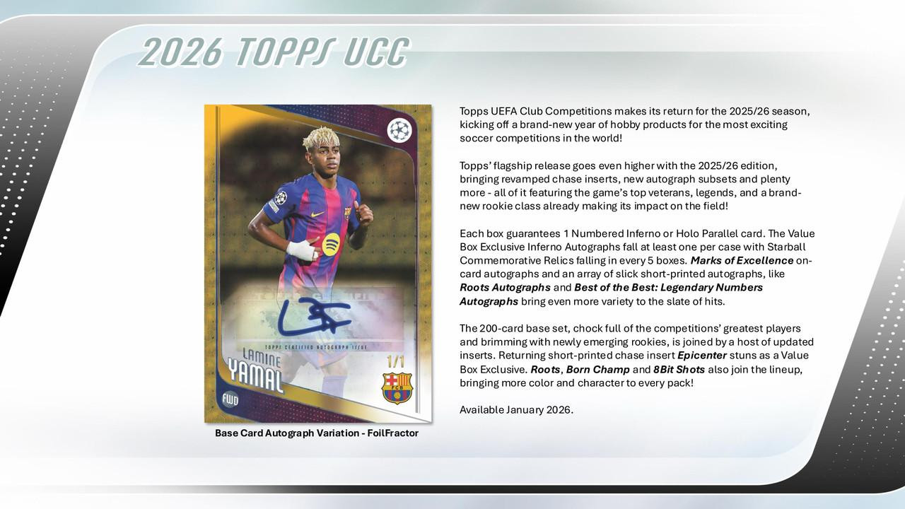 2025/26 Topps UEFA Club Competitions Soccer Blaster 40 Box Case