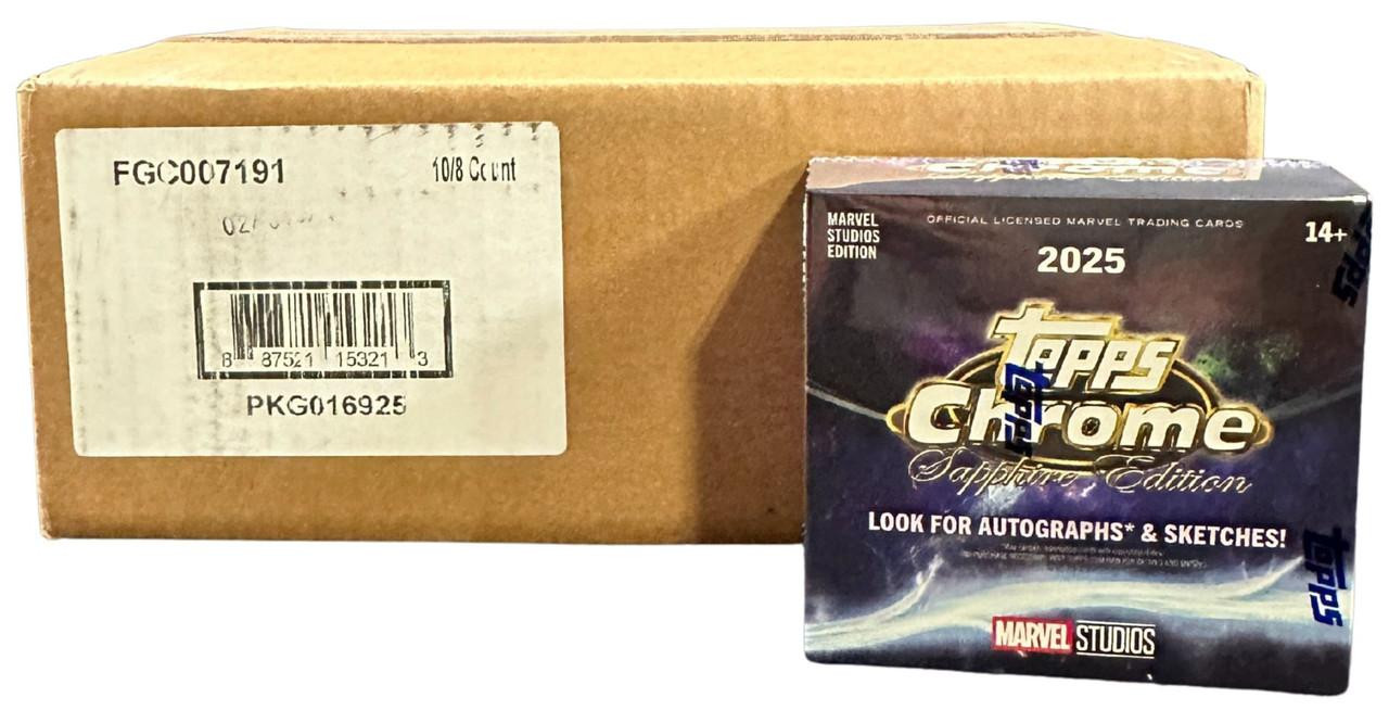 2025 Topps Chrome Marvel Studios Sapphire Edition 10 Box Case