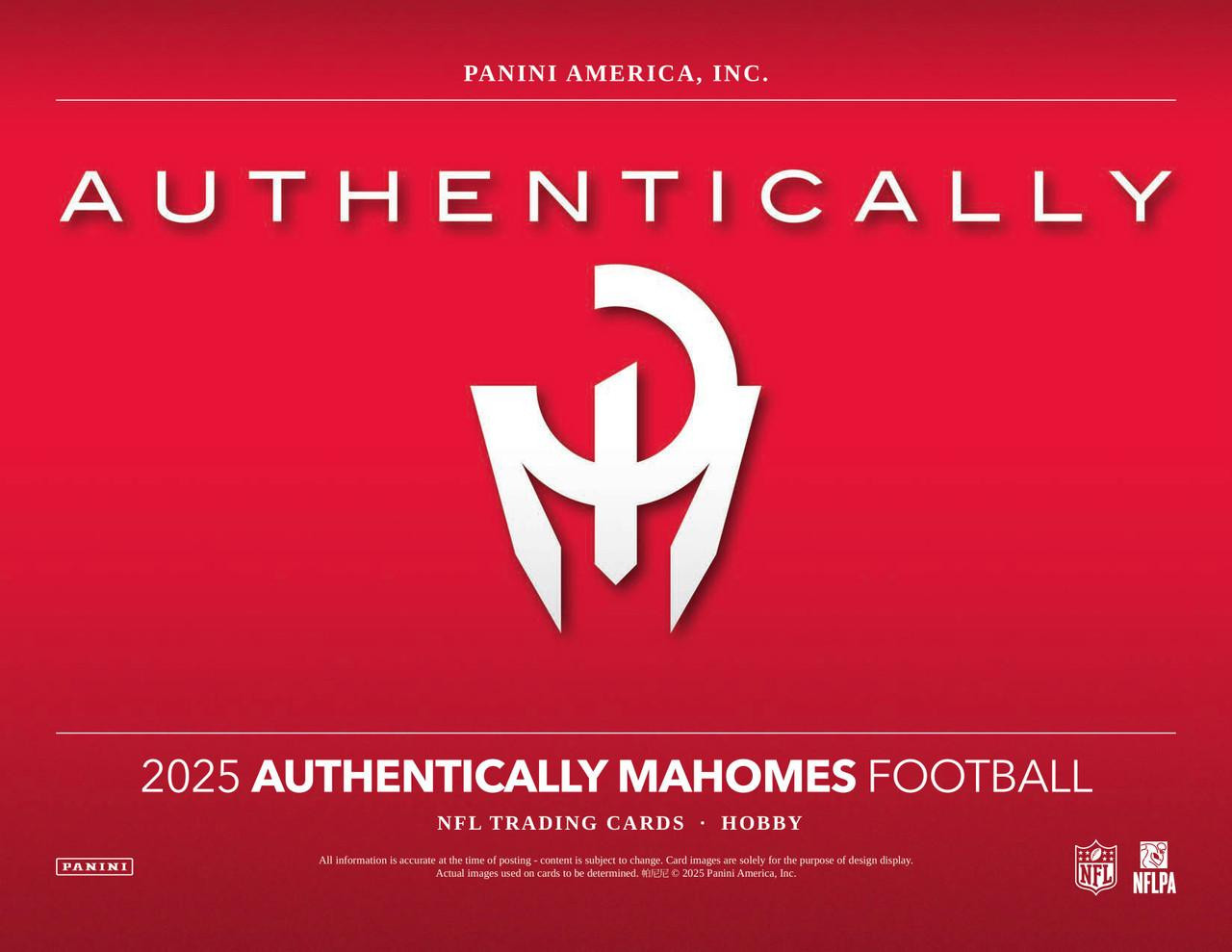 2025 Panini Authentically Mahomes Football Hobby Box