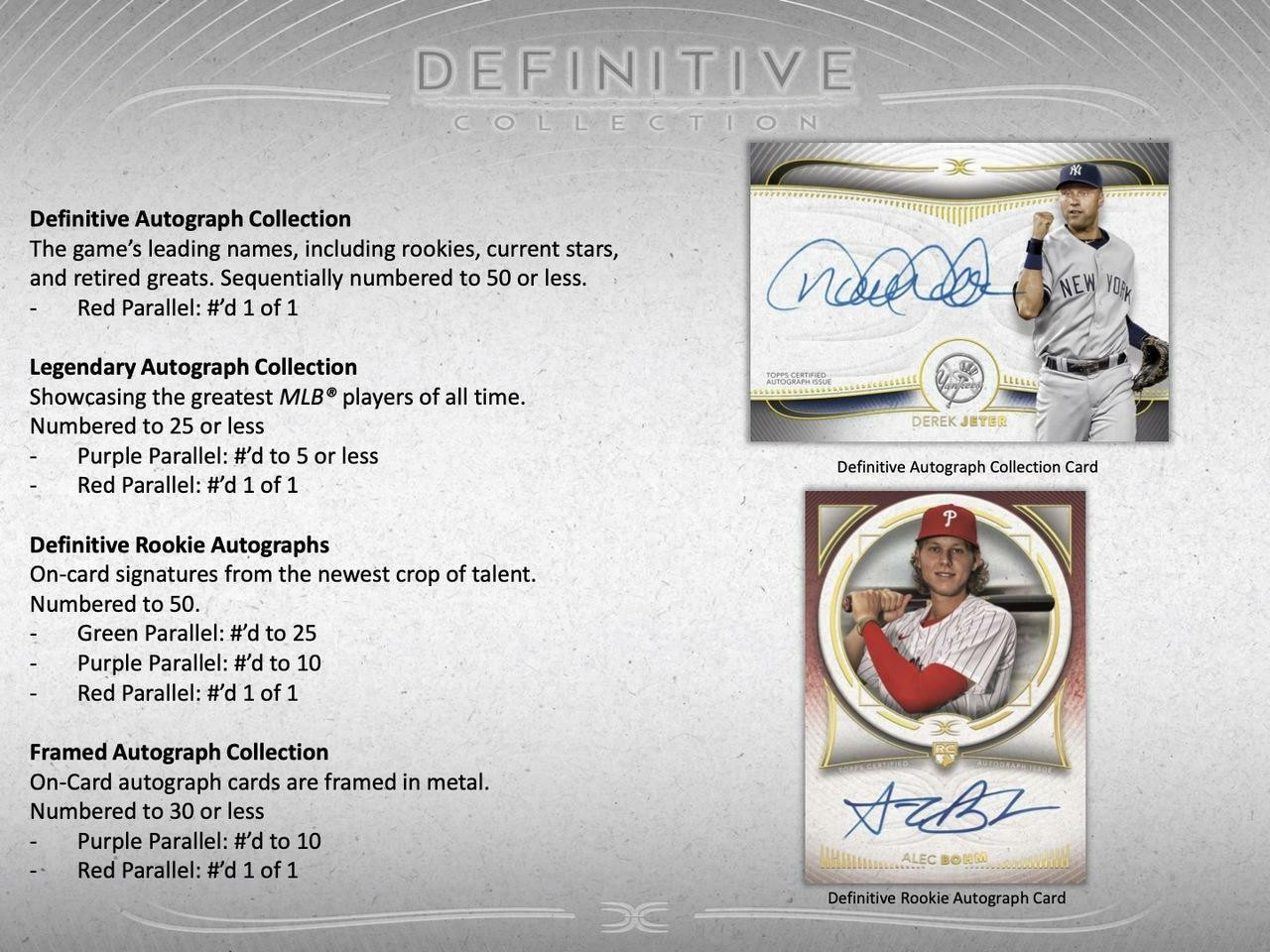 2021 Topps Definitive Baseball Hobby Box