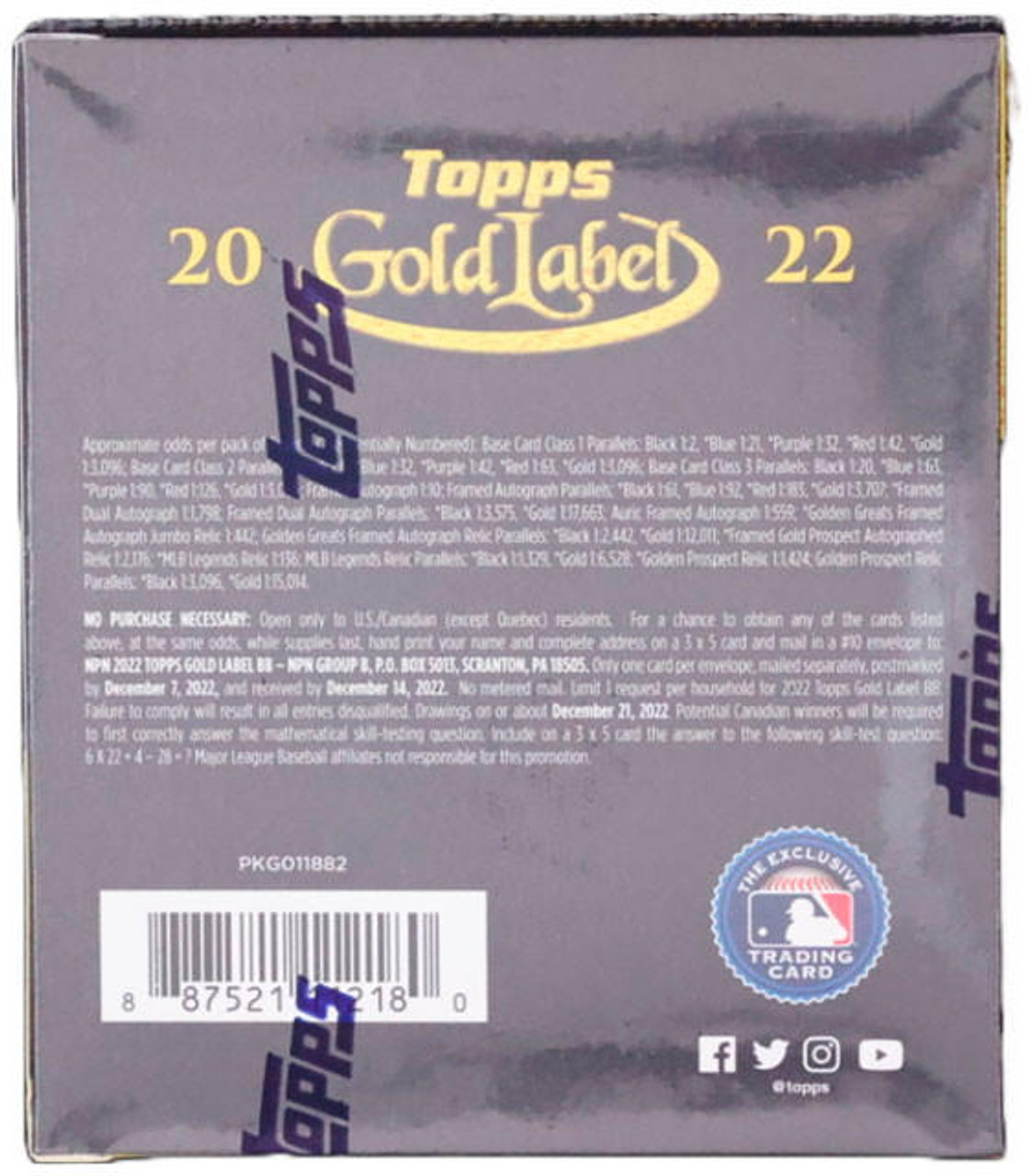 2022 Topps Gold Label Baseball Hobby Box