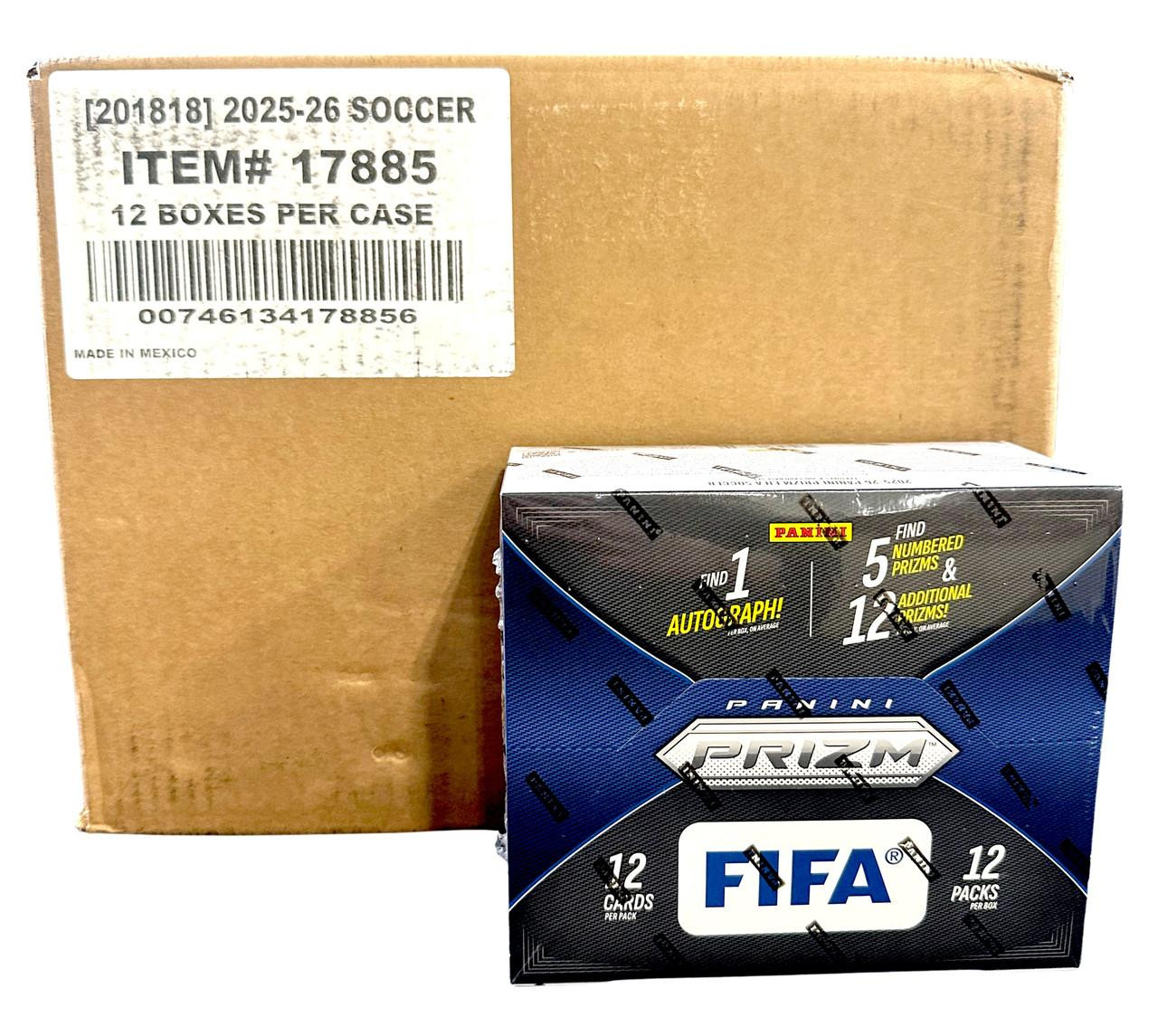 2025/26 Panini Prizm Fifa Soccer Hobby 12 Box Case