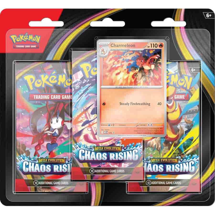 Pokemon Mega Evolution Chaos Rising 3-Pack Blister Box