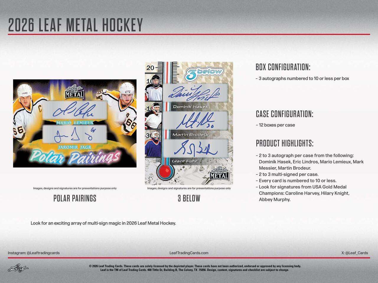 2026 Leaf Metal Hockey Hobby Box