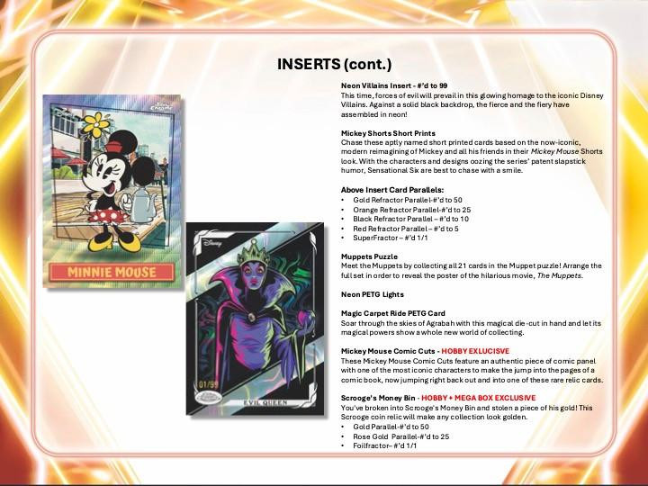 2026 Topps Disney Neon Hobby Box
