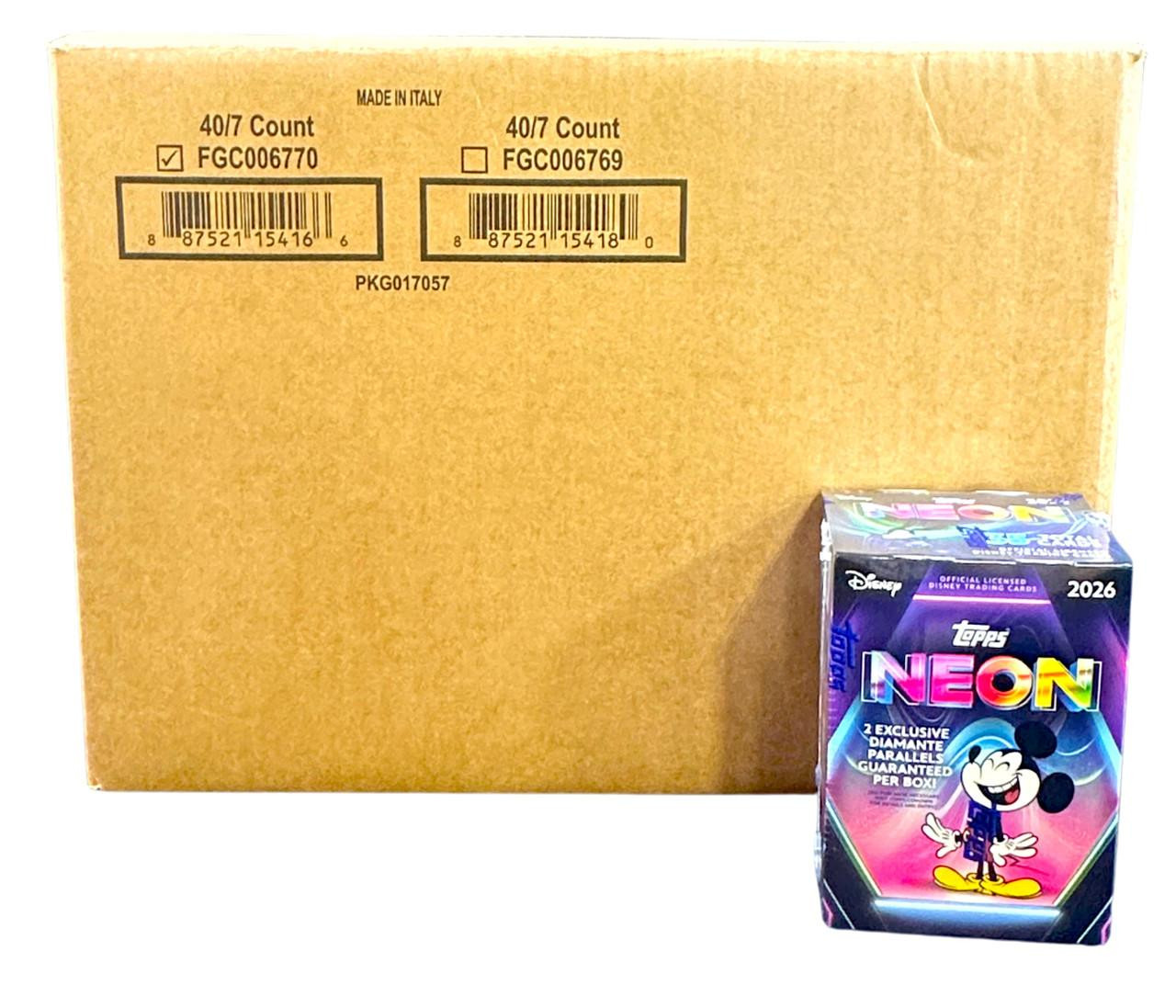 2026 Topps Disney Neon Blaster 40 Box Case