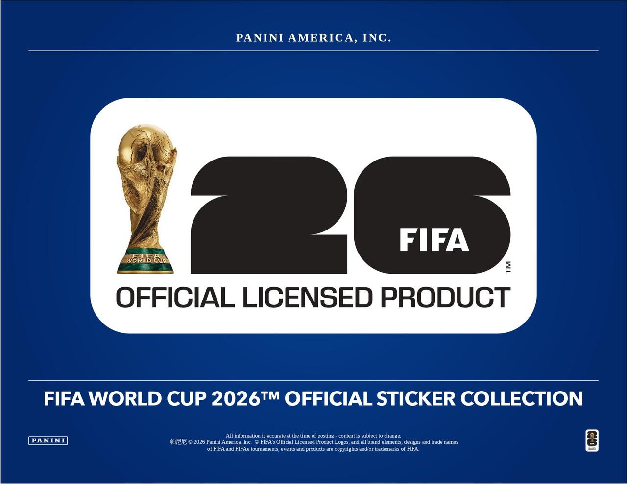 2026 Panini FIFA World Cup Soccer Sticker Pack