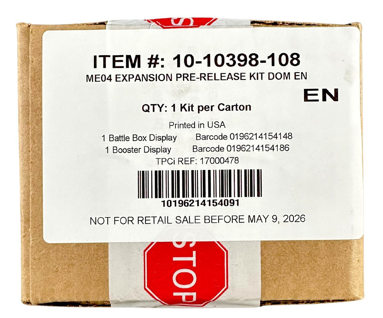 Pokemon Mega Evolution Chaos Rising Pre-Release 2 Box Case