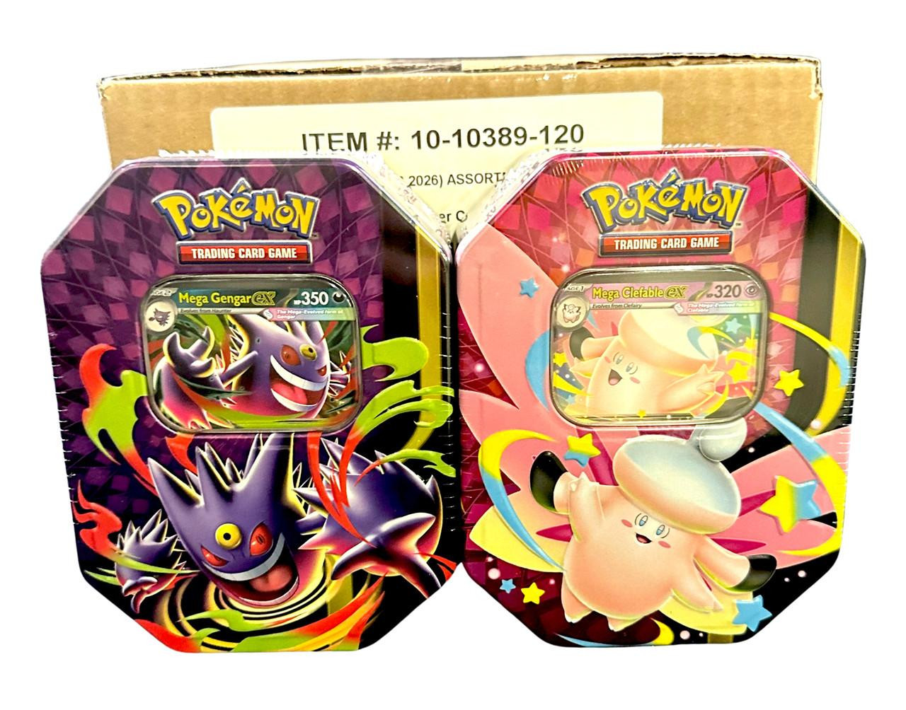 Pokemon Mega Evolution Moonlit Tin 6 Box Case
