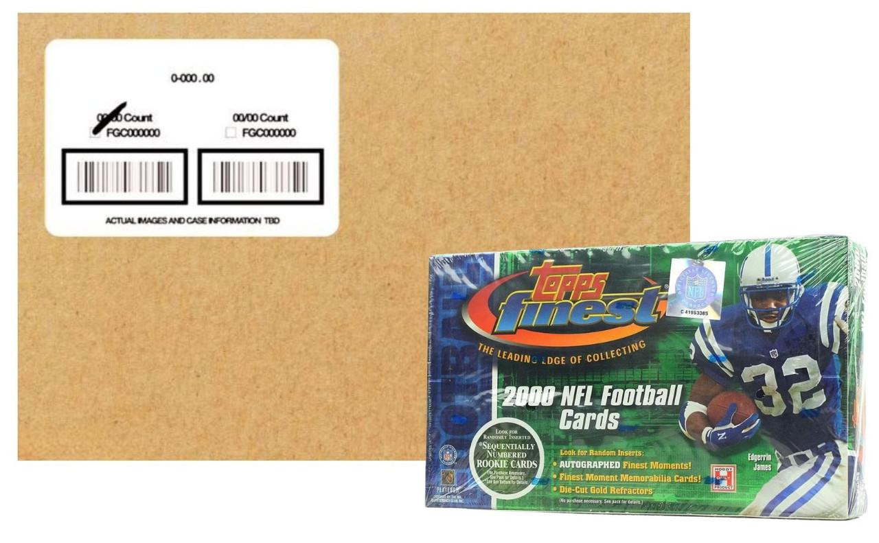 2000 Topps Finest Football Hobby 12 Box Case