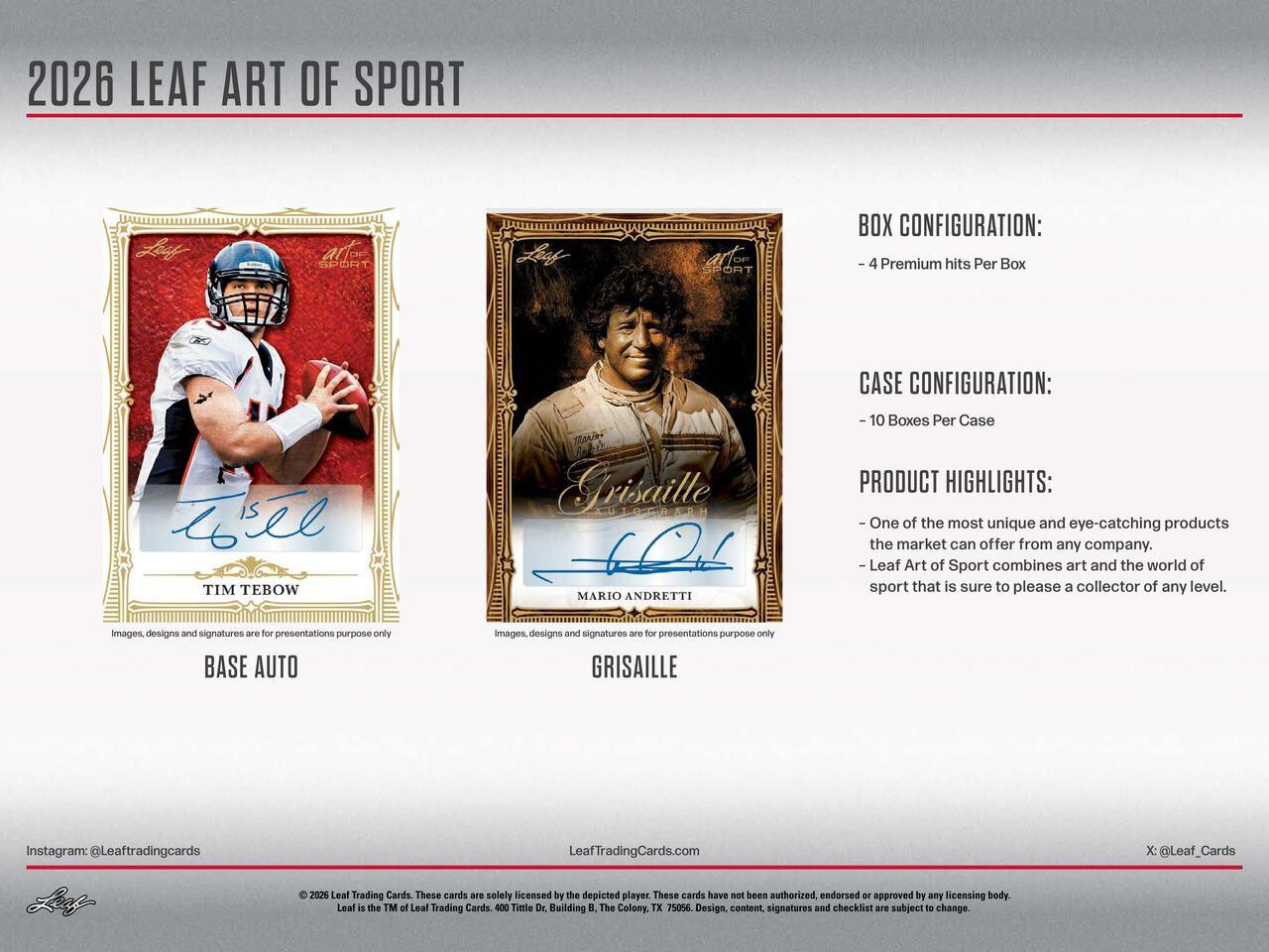 2026 Leaf Art of Sport Hobby Box