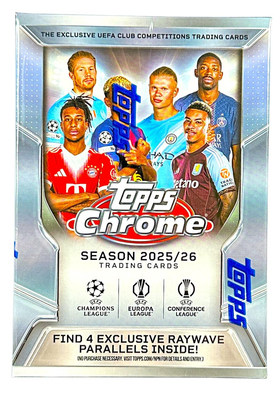 2025/26 Topps UEFA Club Competitions Chrome Soccer Blaster Box
