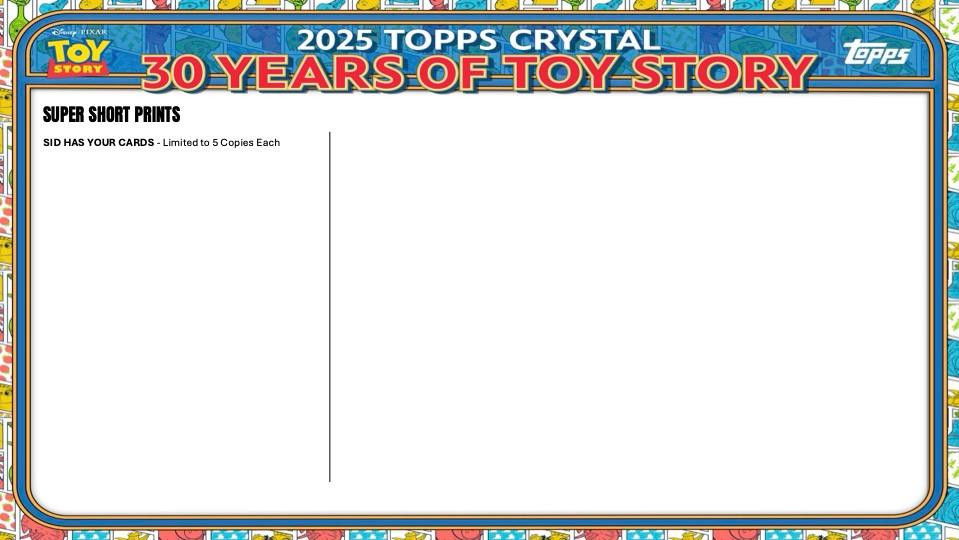 2025 Topps Crystal 30 Years Of Toy Story Hobby Pack