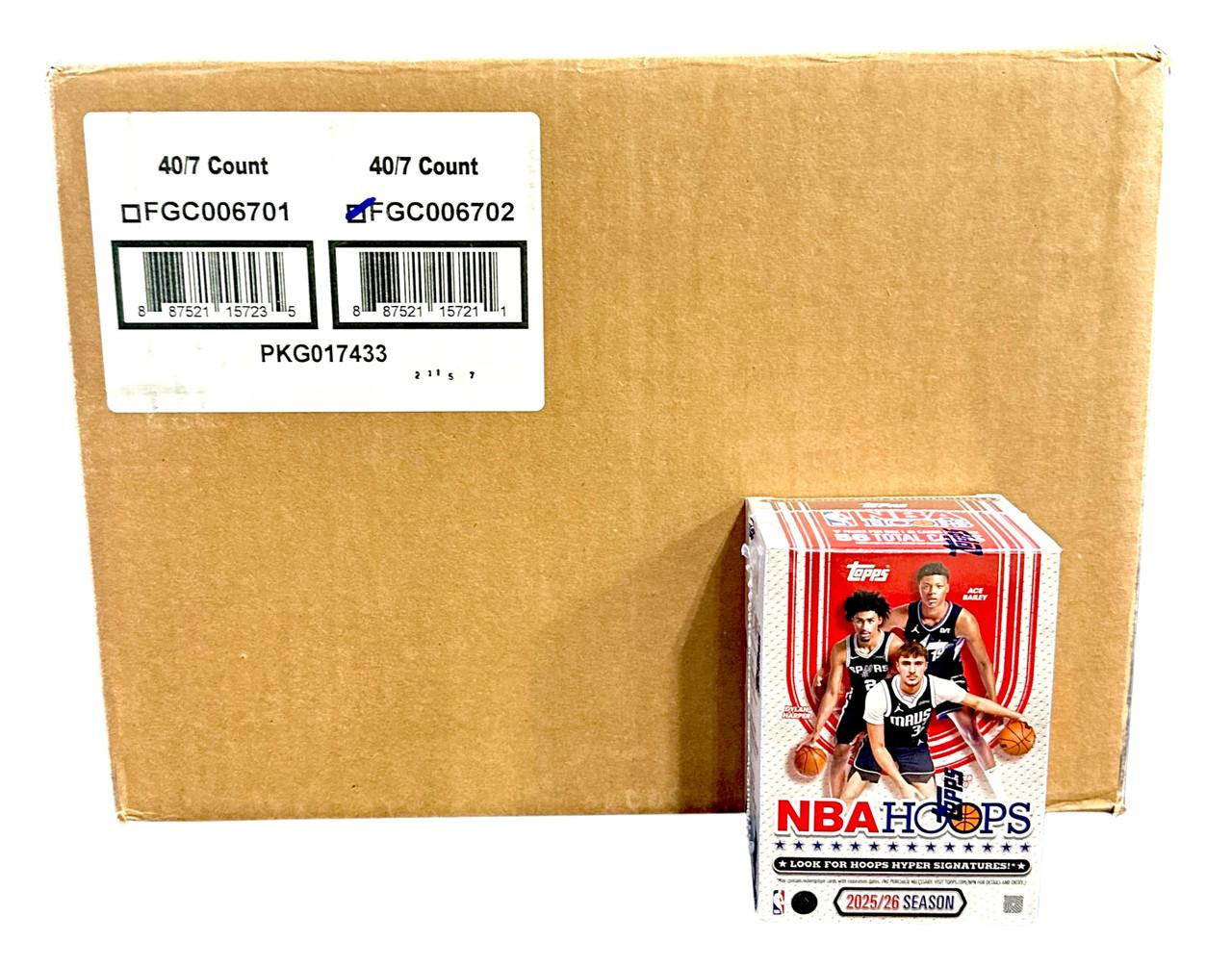 2025/26 Topps NBA Hoops Basketball Blaster 40 Box Case