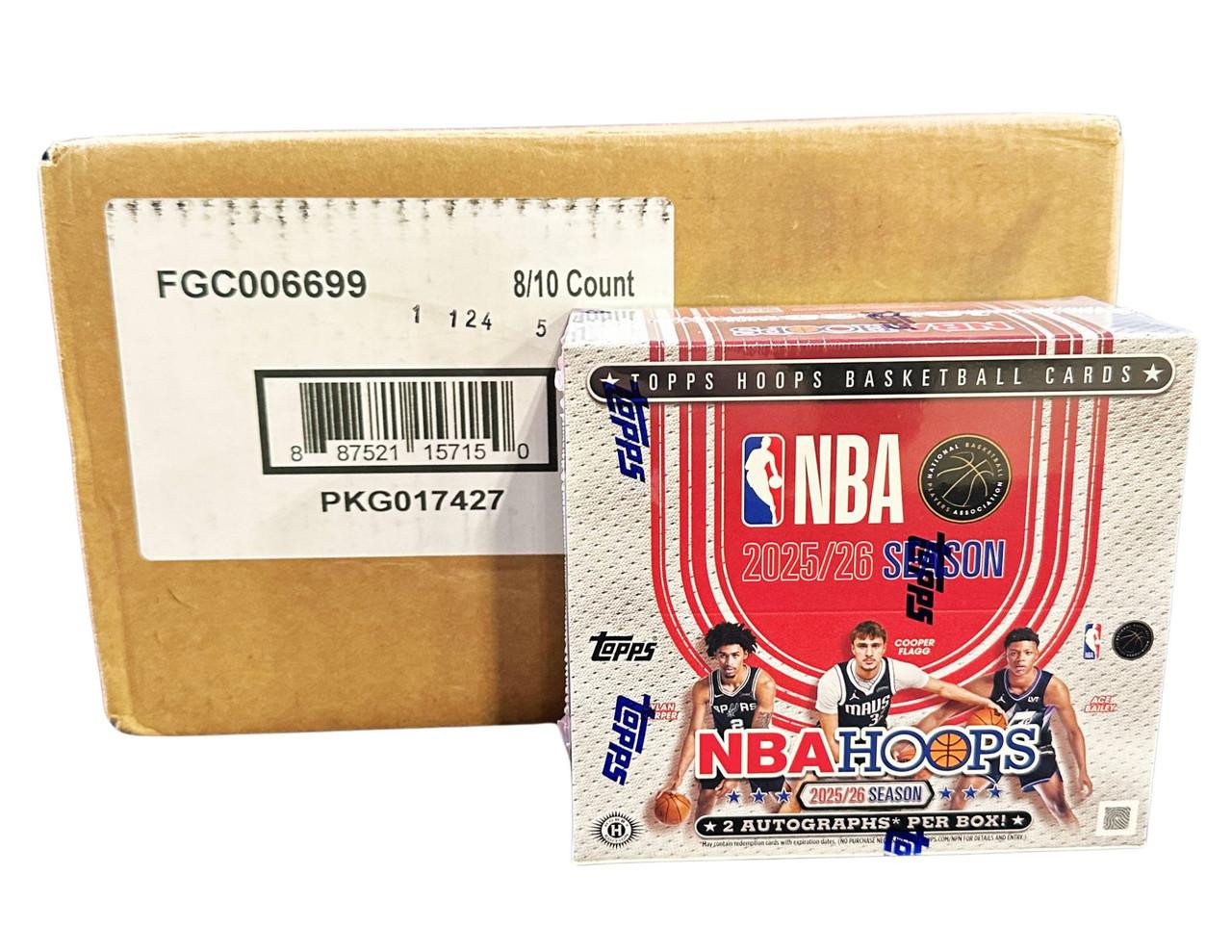 2025/26 Topps NBA Hoops Basketball Jumbo 8 Box Case