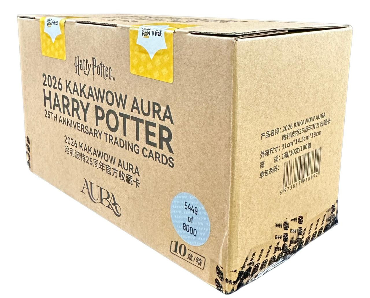 2026 Kakawow Aura Harry Potter 25th Anniversary Hobby 10 Box Case