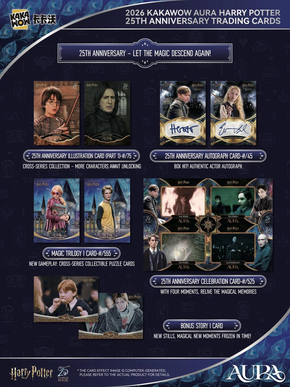 2026 Kakawow Aura Harry Potter 25th Anniversary Hobby Pack