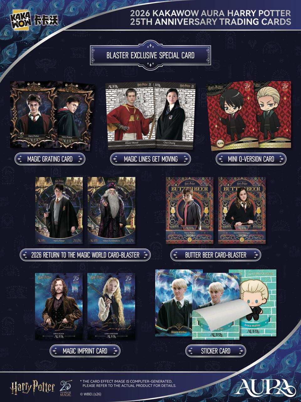 2026 Kakawow Aura Harry Potter 25th Anniversary Blaster 24 Box Case