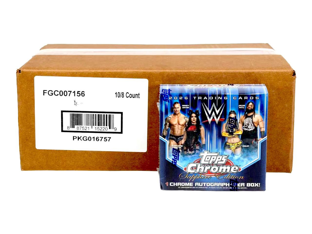 2026 Topps Chrome WWE Sapphire Edition 10 Box Case