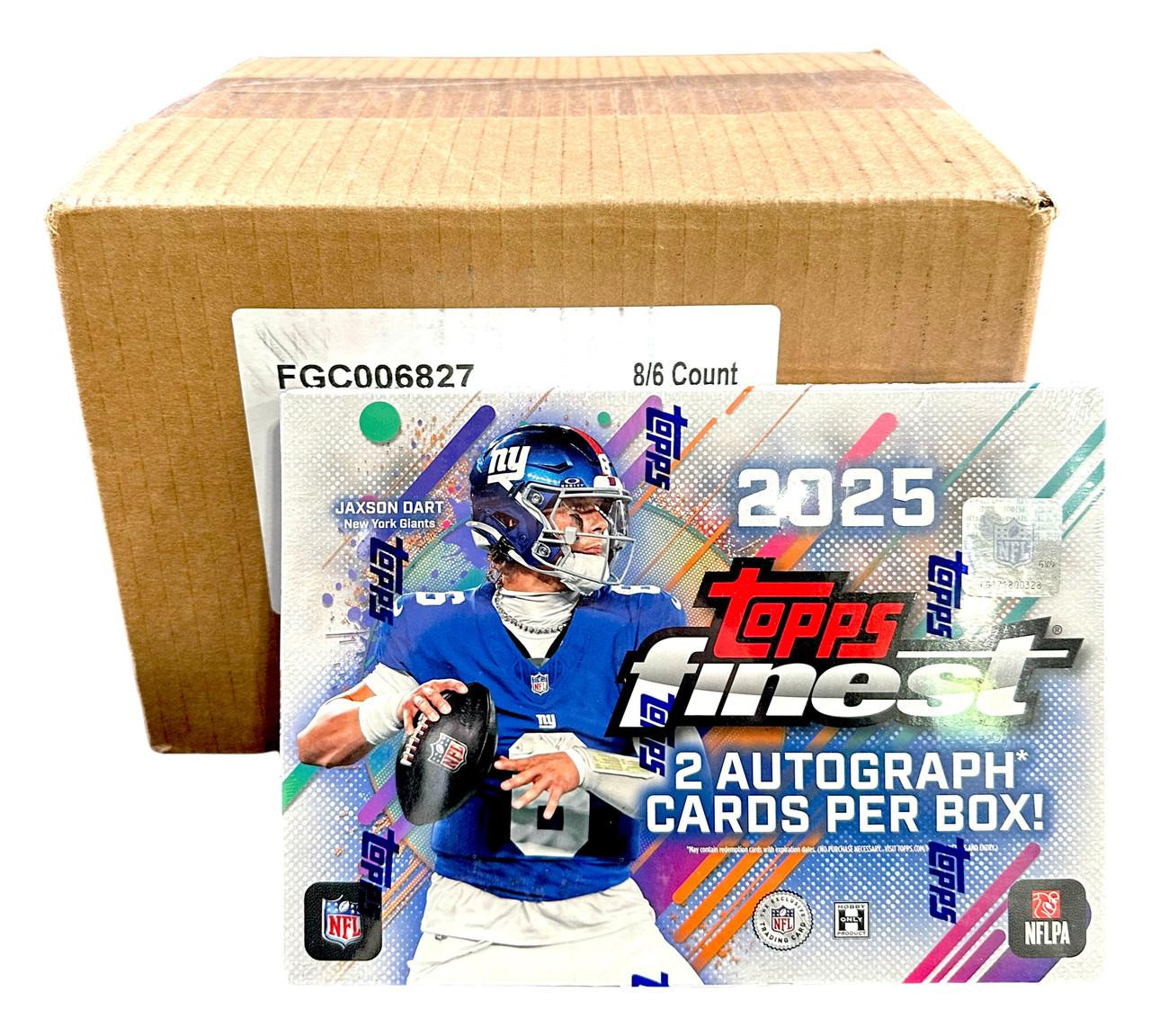 2025 Topps Finest Football Hobby 8 Box Case