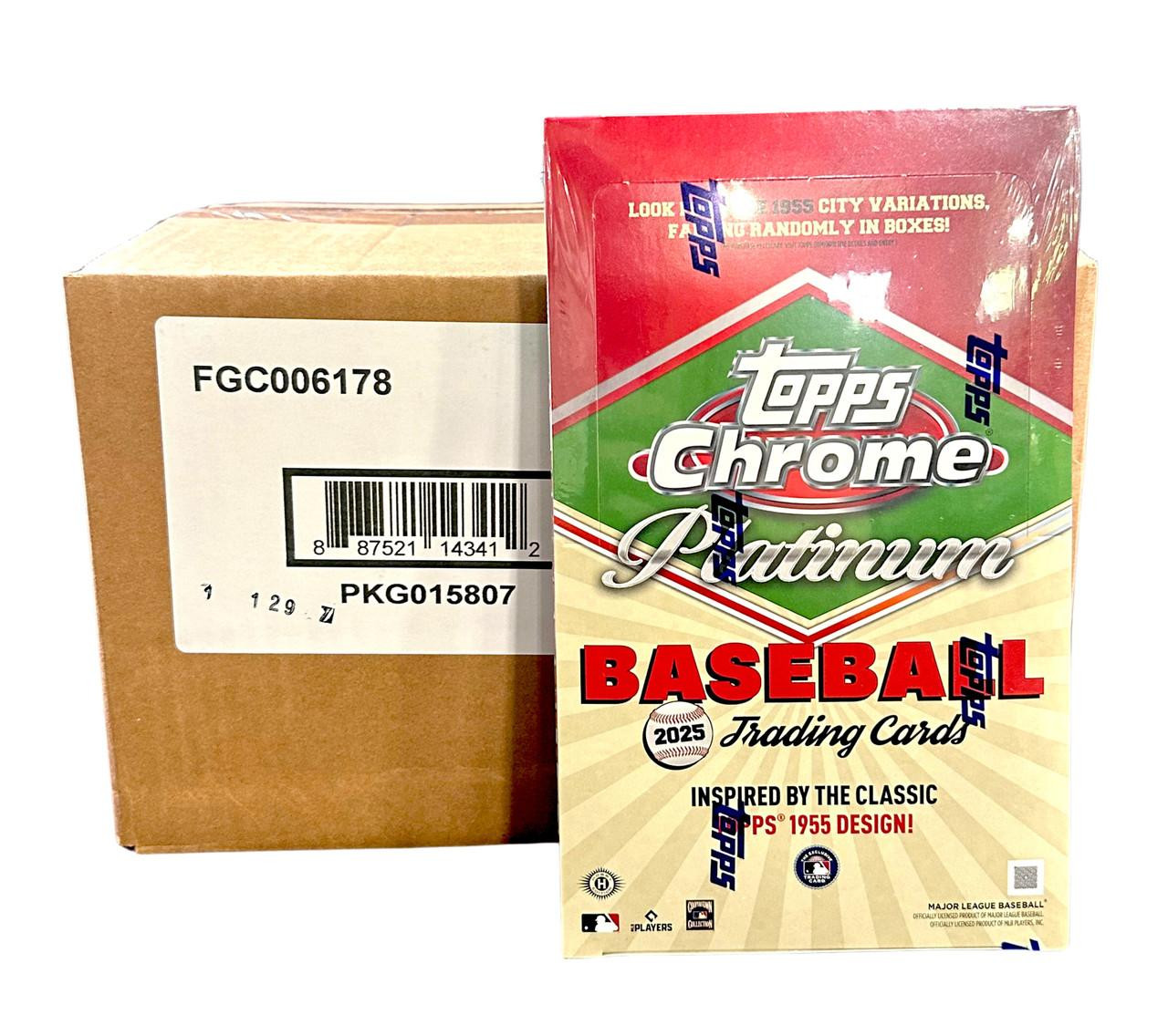 2025 Topps Chrome Platinum Anniversary Baseball Hobby 12 Box Case