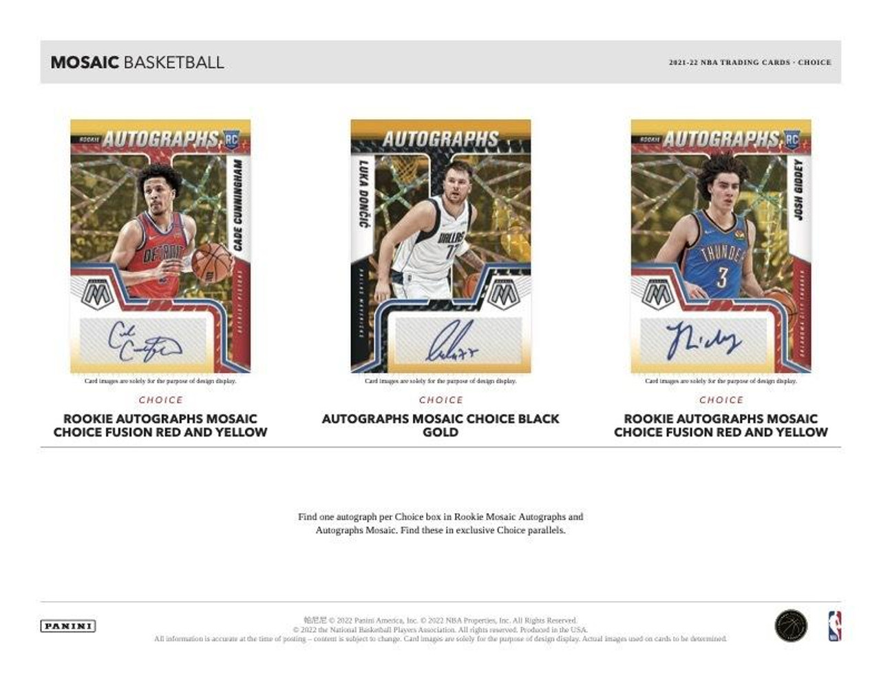 2021/22 Panini Mosaic Basketball Choice Box