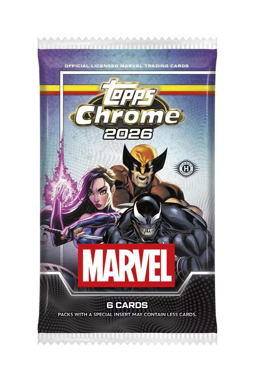 2026 Topps Chrome Marvel Comics Hobby Pack