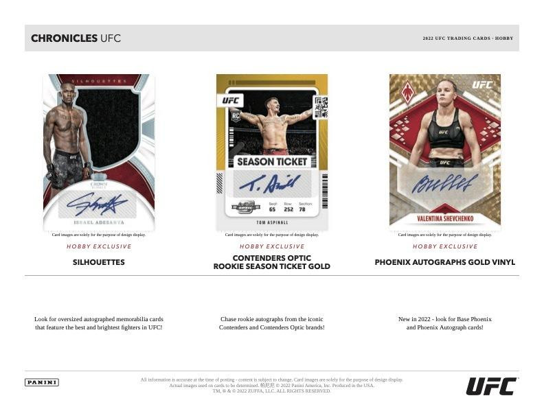 2022 Panini Chronicles UFC Hobby Box