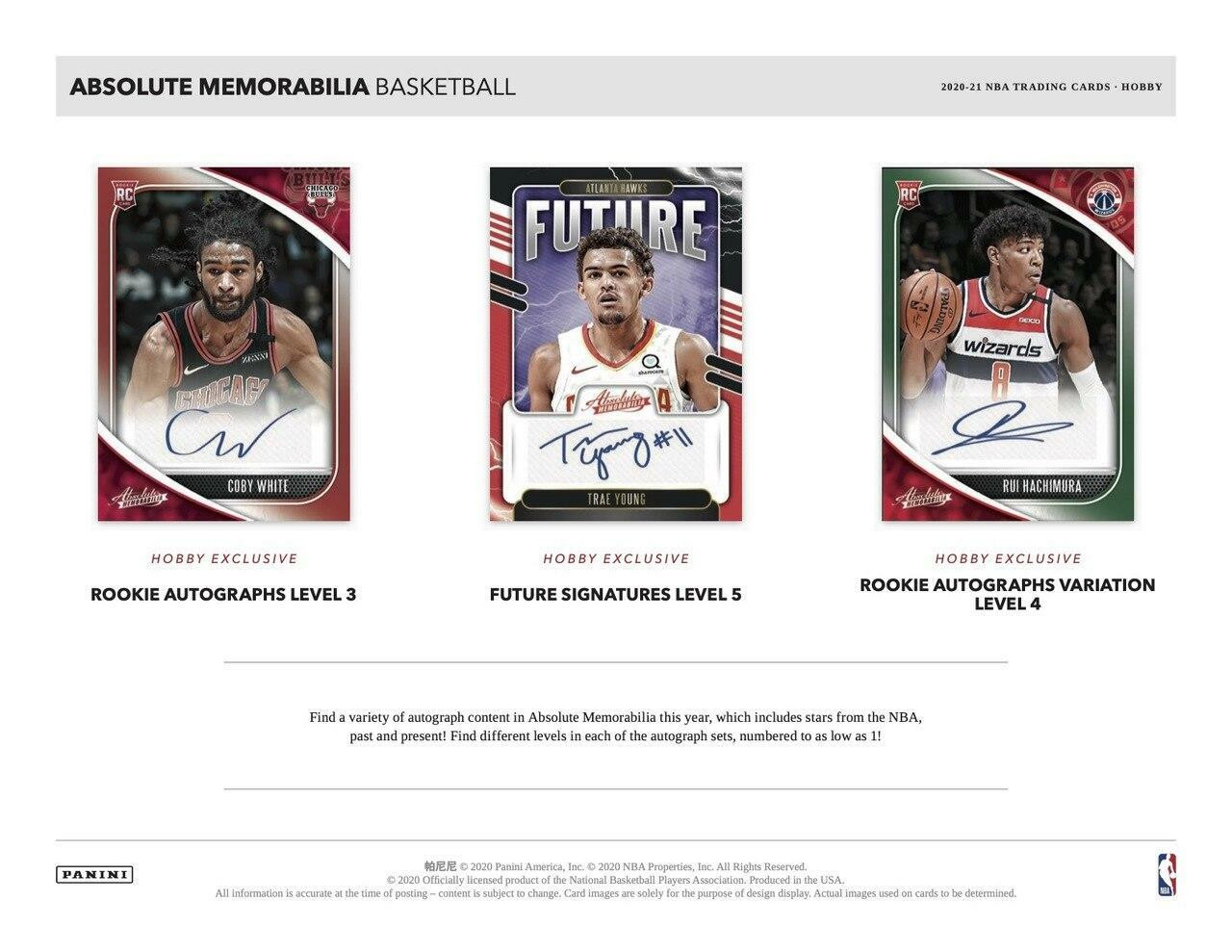 2020/21 Panini Absolute Memorabilia Basketball Hobby Box