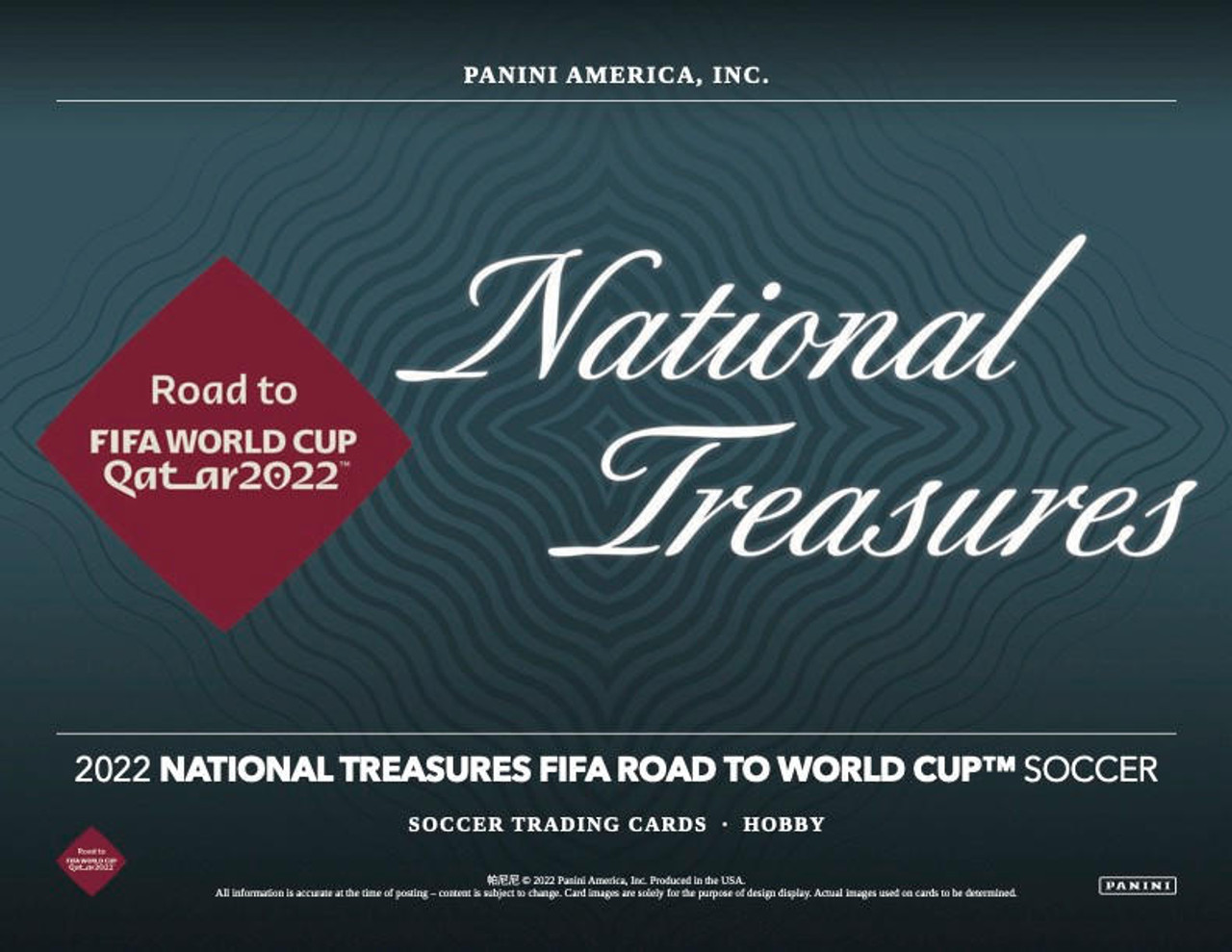 2022 Panini National Treasures FIFA Road to World Cup Soccer Hobby 4 Box Case