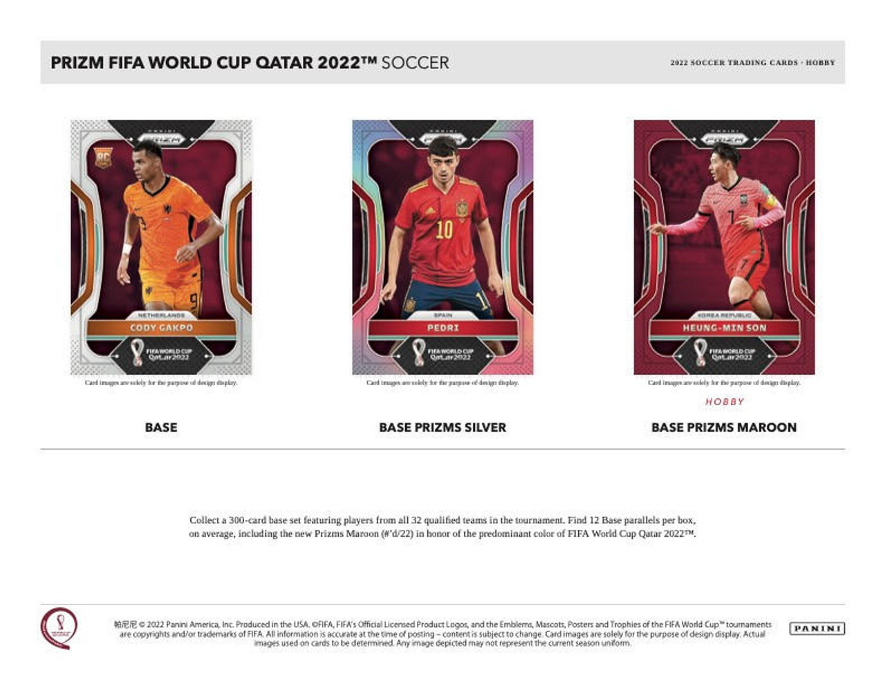 2022 Panini Prizm World Cup Soccer Hobby 12 Box Case