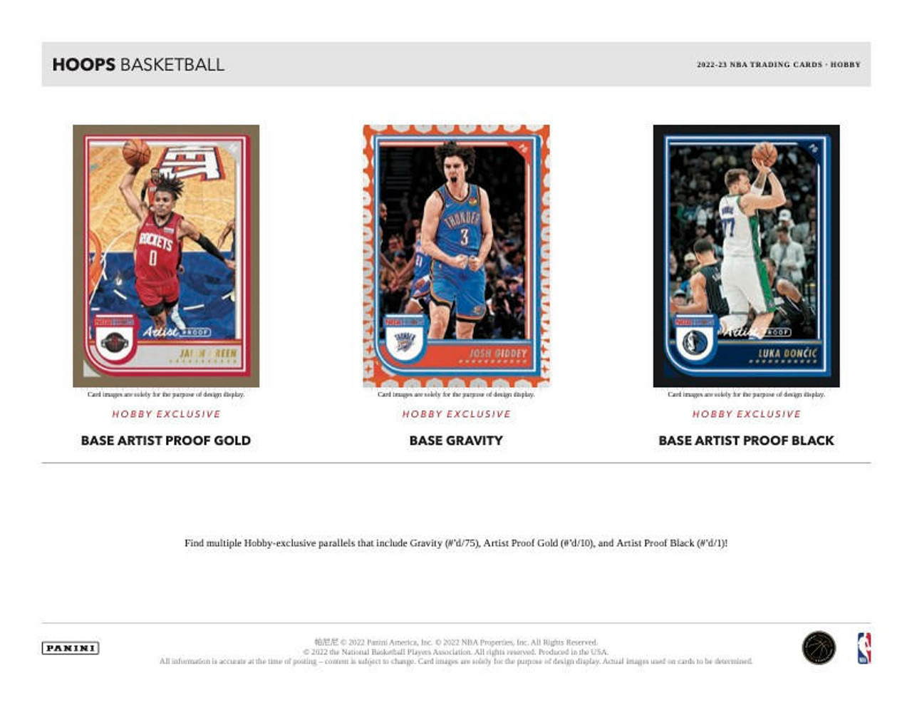 2022/23 Panini NBA Hoops Basketball Hobby Box