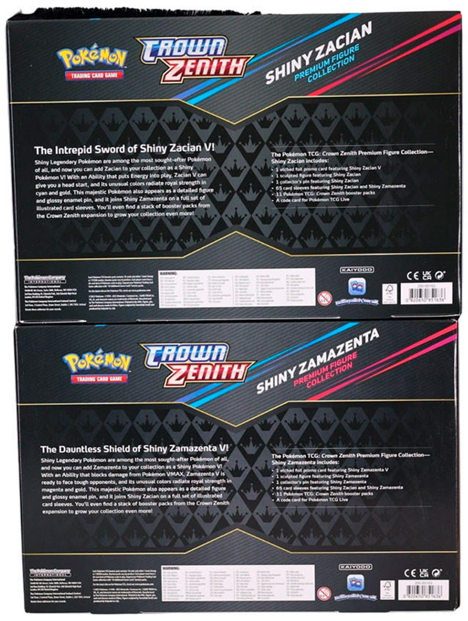 Pokemon Crown Zenith Premium Figure Collection 6-Box Case (Shiny Zamazenta  / Shiny Zacian)