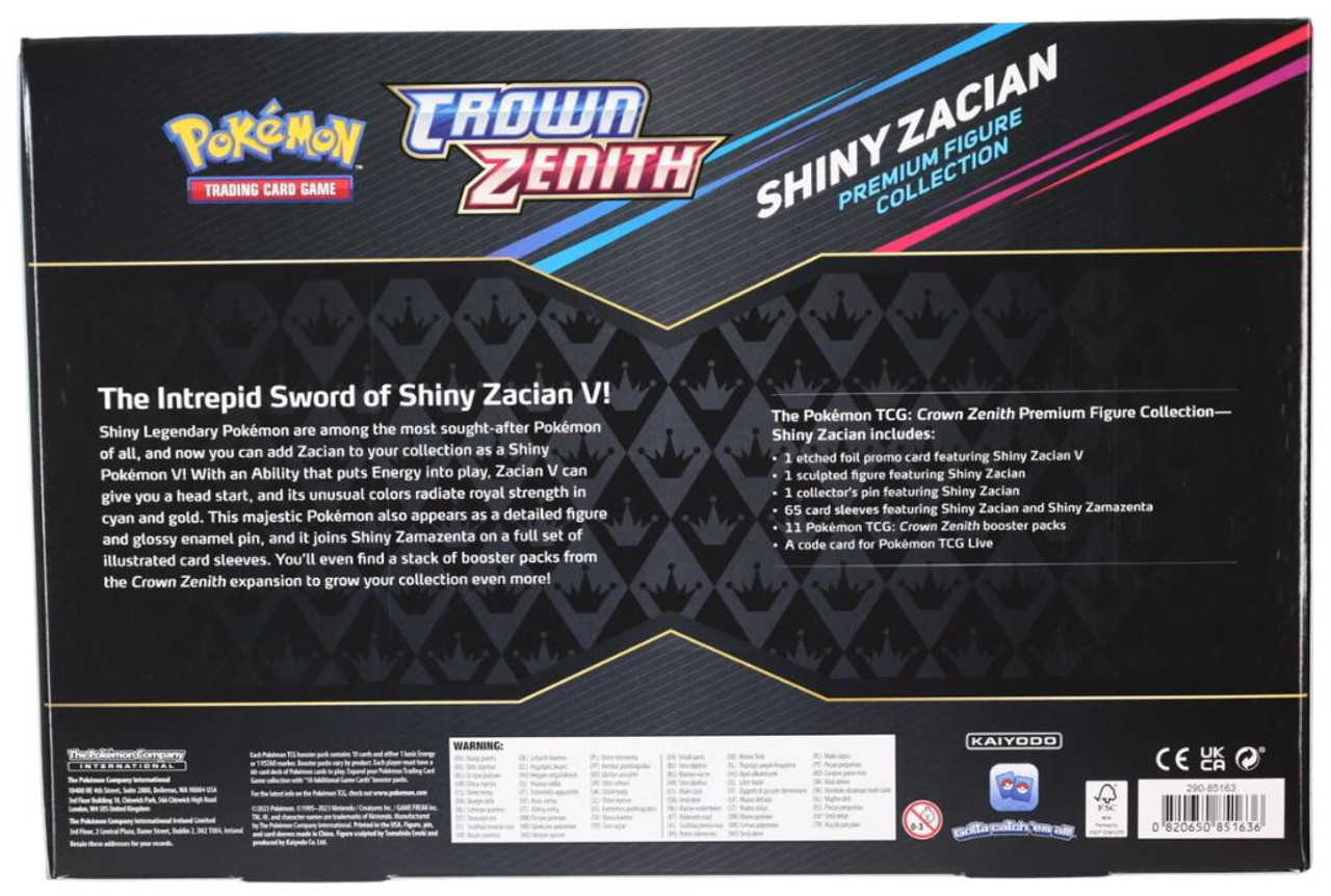 Pokemon Crown Zenith Shiny Zamazenta Premium Figure Collection