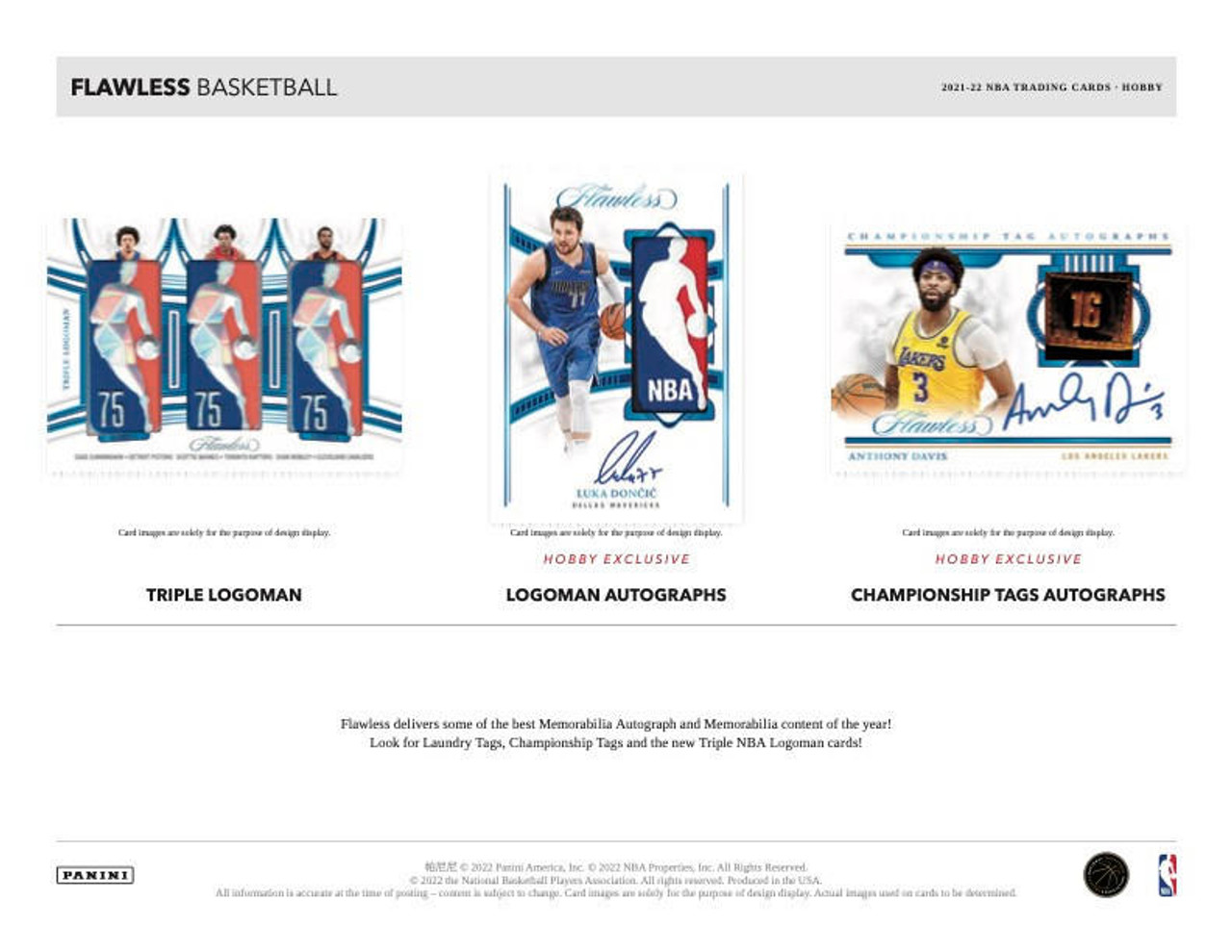 2021/22 Panini Flawless Basketball Hobby 2 Box Case