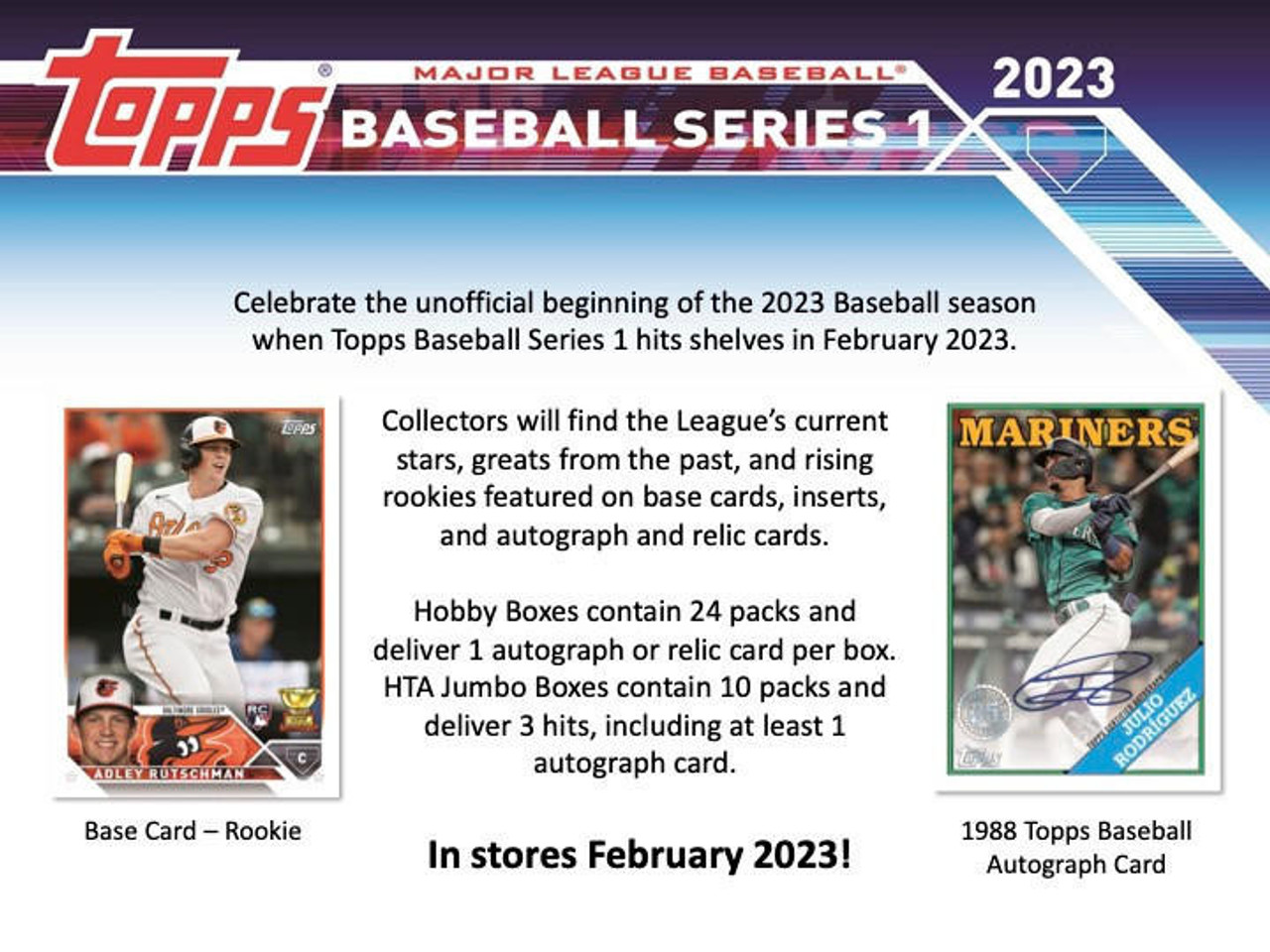 2023 Topps Series 1 Baseball Hobby 12 Box Case