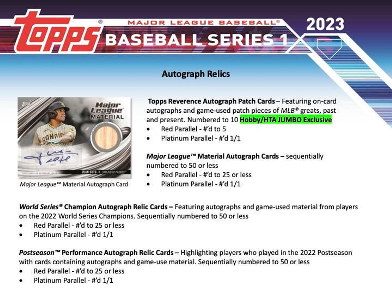 2023 Topps Series 1 Baseball Hobby 12 Box Case