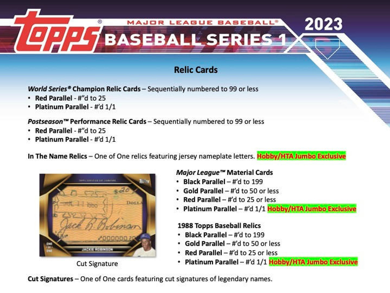 2023 Series 1 Jumbo Case Recap. All FS/FT unless stated otherwise