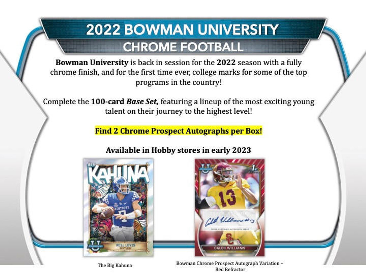 Topps 2022 NFL Bowman Chrome University Football Value Box Sports