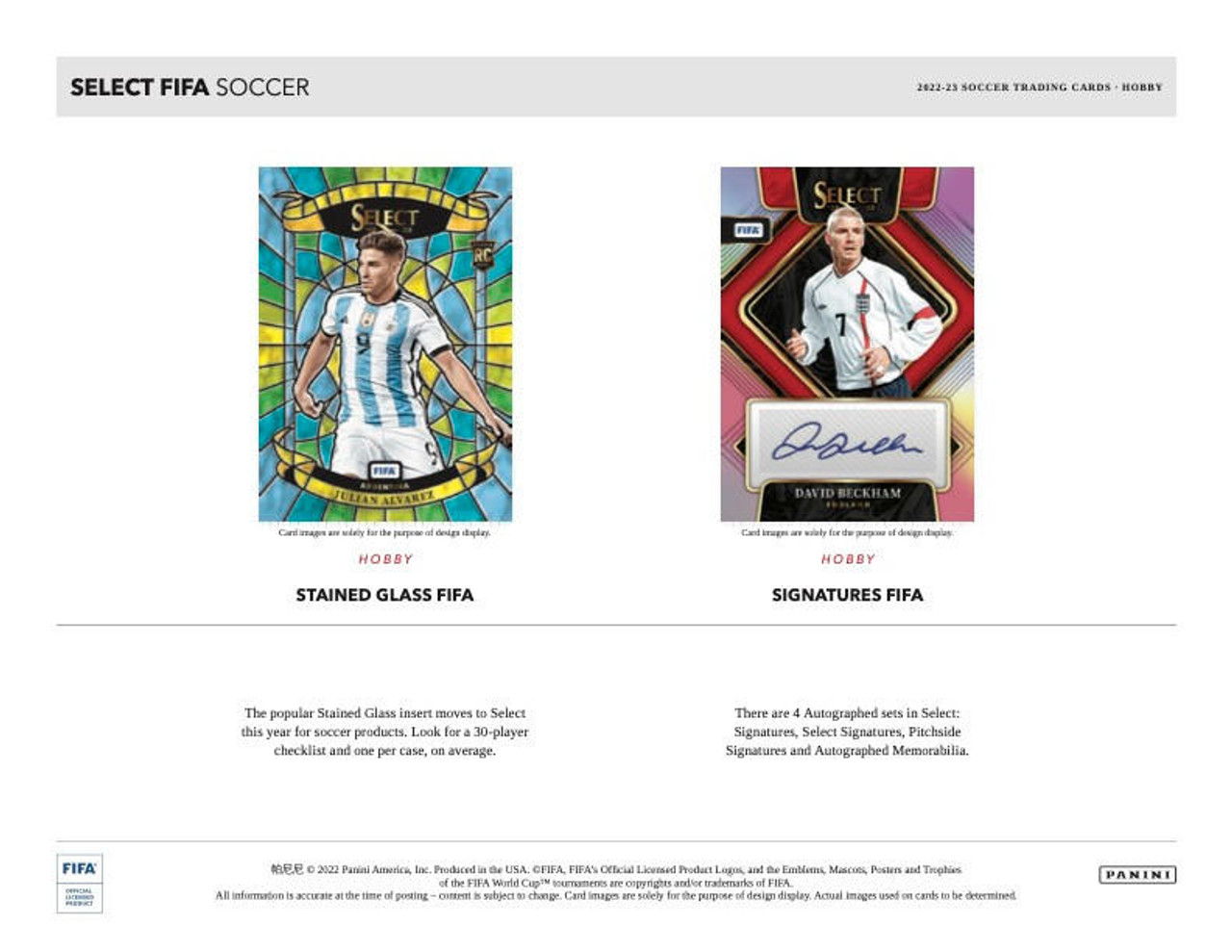 2022/23 Panini Select FIFA Soccer Hobby Box