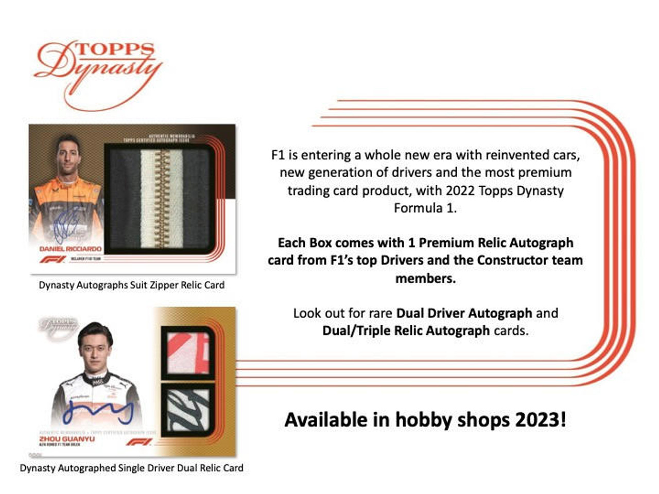 2022 Topps Dynasty Formula 1 Racing Hobby Box