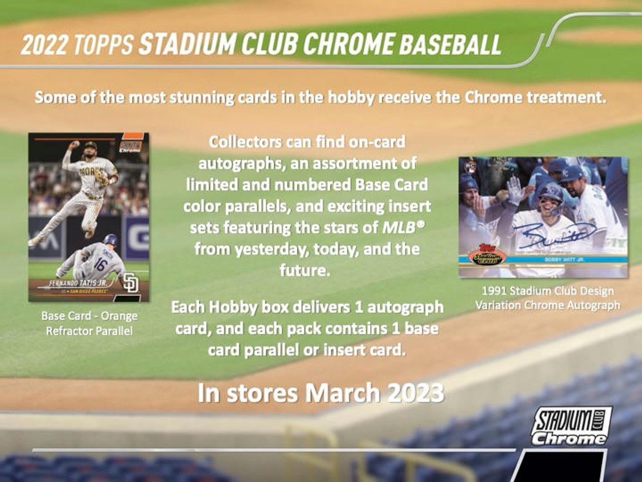 2022 Topps Stadium Club Chrome Baseball Hobby Pack