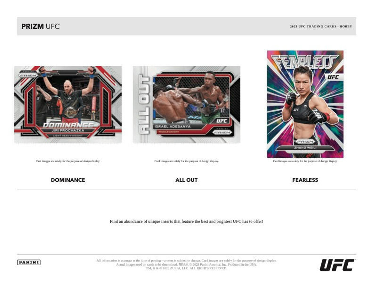 専用UFC 2023  PANINI PRIZM HOBBY　box　新品未開 2023 Panini Prizm UFC Hobby Box | DA Card World