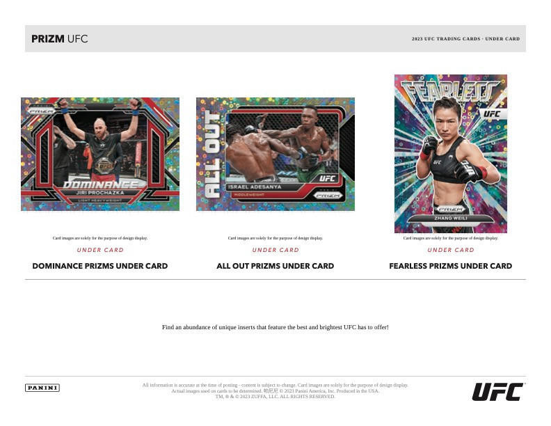 2023 Panini Prizm UFC Under Card 20 Box Case