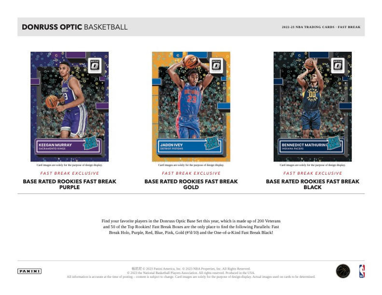 2022/23 Panini Donruss Optic Basketball Fast Break Box