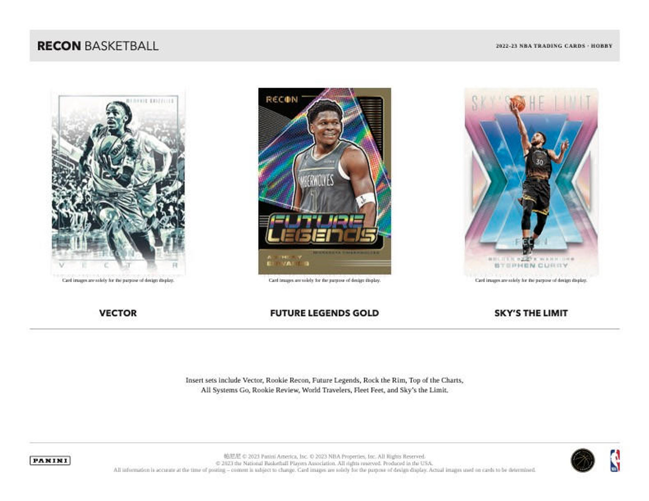 2022/23 Panini Recon Basketball Hobby Box