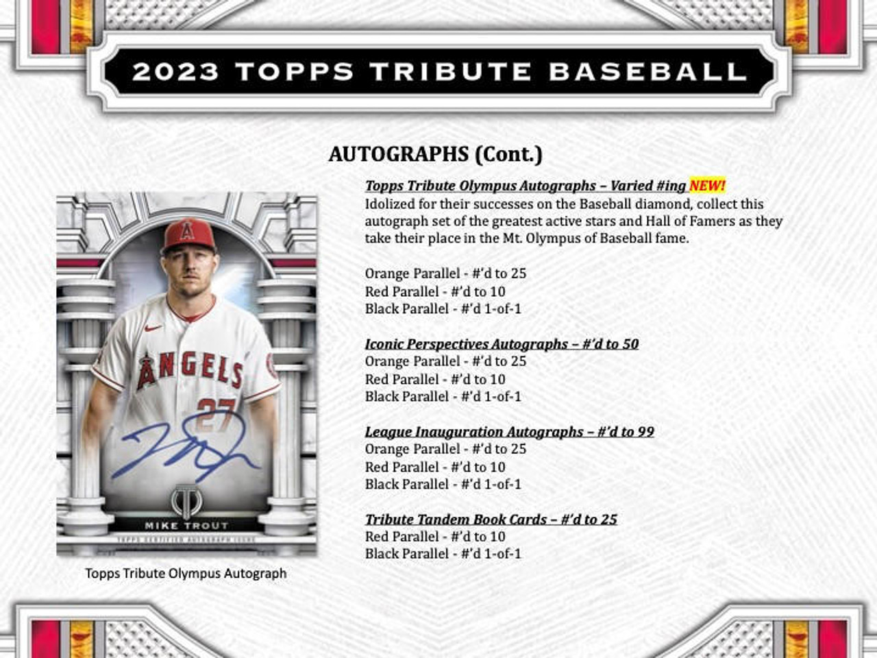 販売特注 【未開封・レアシリーズ！】2023 Topps Tribute