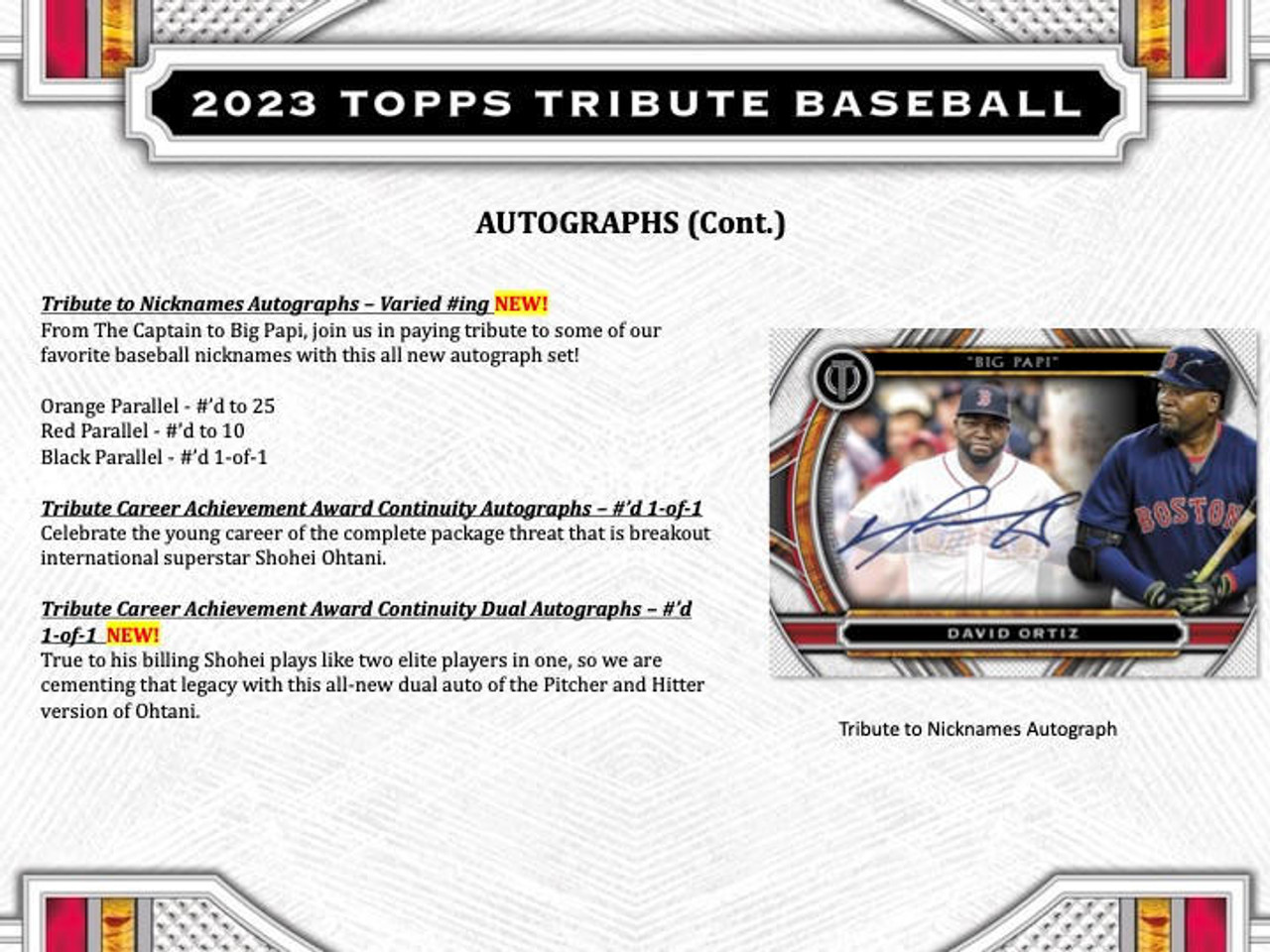 Nomar Garciaparra Autographed 2023 Topps Tribute Iconic