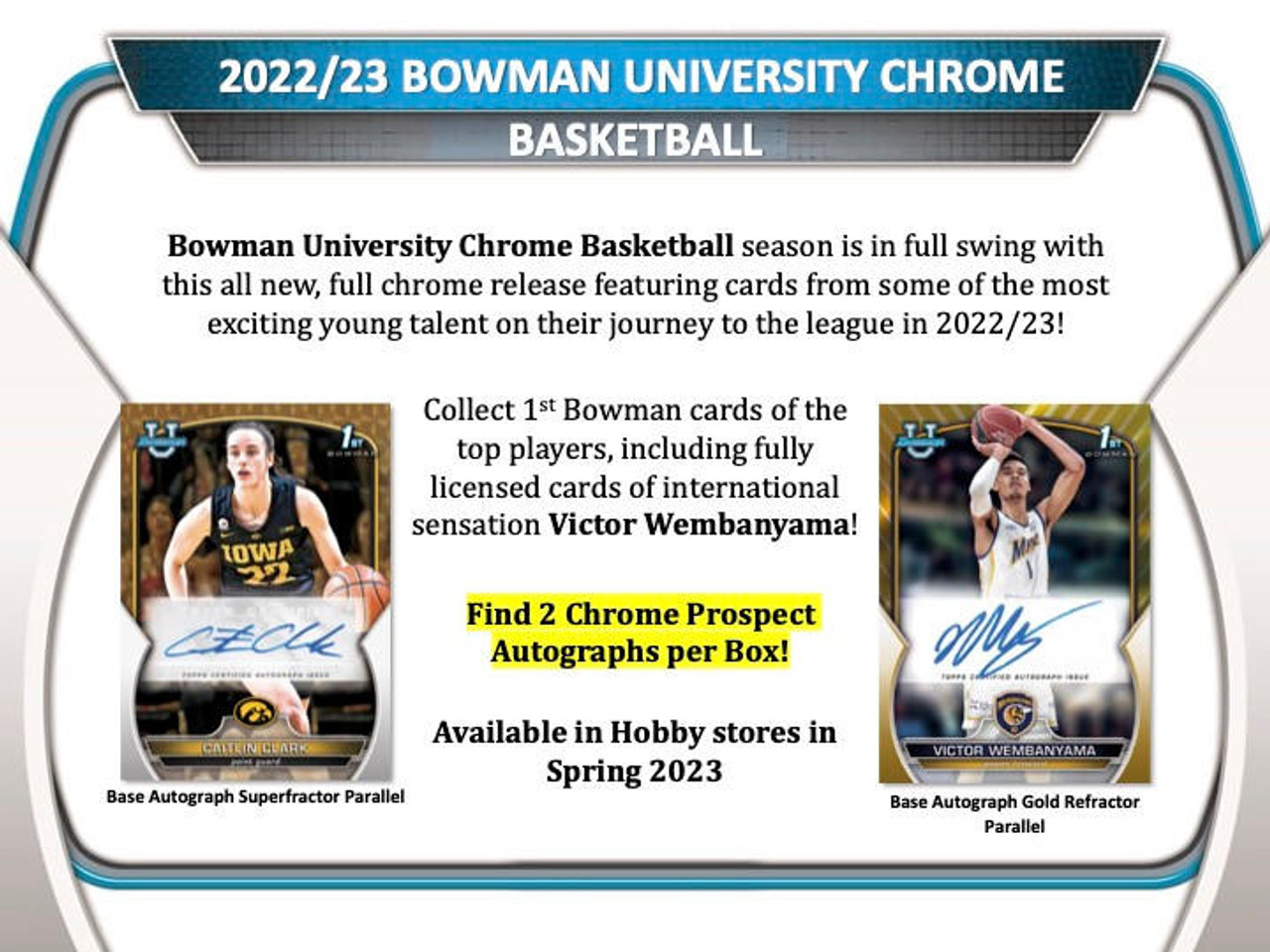 2022-2023 Bowman Chrome U Basketball Factory Sealed Value Box