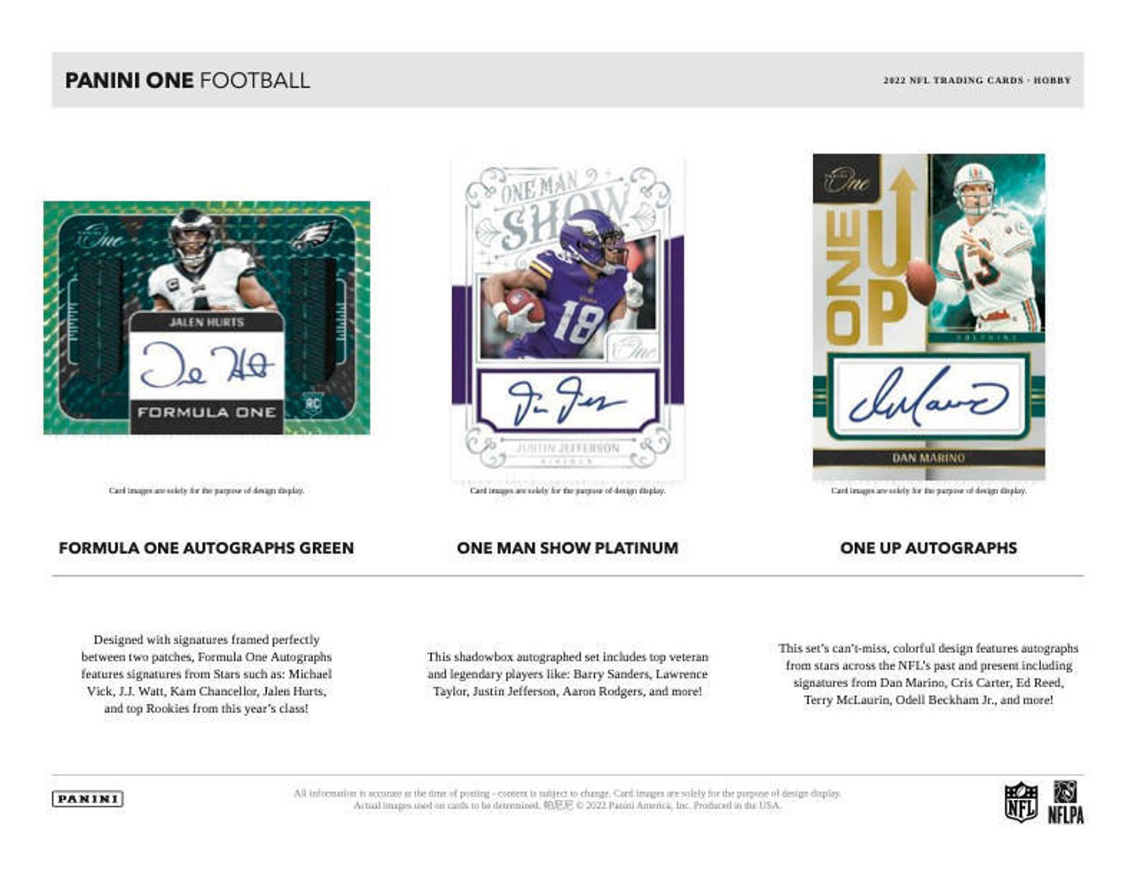 2022 Panini One Football Hobby Box